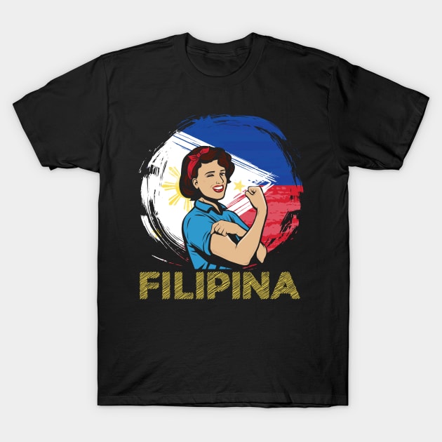 Filipina Philippines Flag Filipino Pinoy Pinay Gifts T-Shirt by aneisha